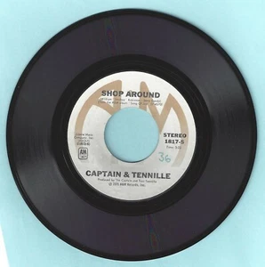 Captain & Tennille - Shop Around - Butterscotch Castle - A&M Records - 45 RPM - Picture 1 of 2