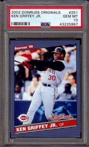 Pop 3 2002 Donruss Originals Ken Griffey Jr # 251 PSA 10 gemas como nuevo - Imagen 1 de 1