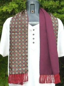 Vintage Scarf Cravat Reversible Dapper Scooter Mod Indie Ascot Goodwood 60s 70s - Picture 1 of 8
