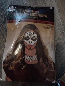 Witch Doctor Dreadlock Hair Extensions Adult Steampunk Voodoo Halloween Costume - Picture 1 of 1