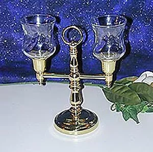 DOPPEL MESSING VOTIVHALTER - Bild 1 von 1