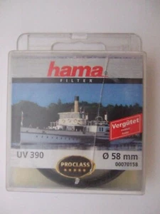 Hama Proclass UV390 Coated 58mm UV Camera Filter - Picture 1 of 2