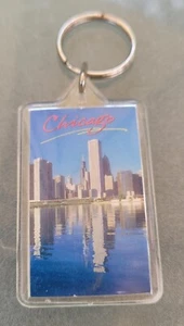 Chicago Illinois Skyline City Keychain Key Chain House Car Souvenir Acrylic  - Picture 1 of 3