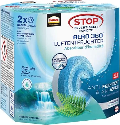 Pattex AERO 360° Frischer Wasserfall Tabs Nachfüllpack 2er-Pack (2x450g)