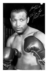 Póster fotográfico firmado de Sugar Ray Robinson autógrafo boxeo - Imagen 1 de 1