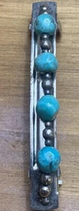 American Indian Turquoise Hair Barrette - Bild 1 von 9