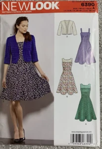 New Look 6390 Damen Fit & Flare Kleid mit Sakko Muster Gr. A (8-18) - UNCUT - Bild 1 von 2