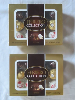 (2) Ferrero Collection Fine Assorted Confections Rocher 4.6 Oz/ 12 Pieces Each - Image 1 of 2