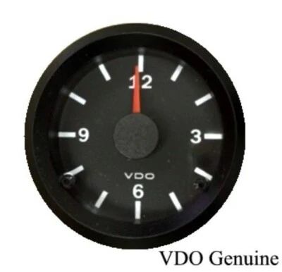 VDO gauge clock, genuine Cockpit 370-155, 2-1/16"/52mm, 12/24V dual system - Bild 1 von 4