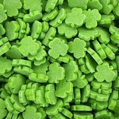 Tréboles Matt Verde Pastel Sprinkles 25g - Decoraciones para Pasteles Día de San Patricio Foto 1 de 4