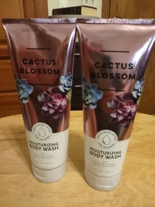 2 Bath Body Works CACTUS BLOSSOM Moisturizing Body Wash LOT Of 2 NEW! - Picture 1 of 2