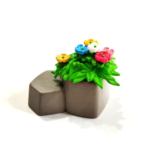 Playmobil Lt. graue Felsformation Pflanze Blumen Grünzeug Landschaft B12 - Bild 1 von 2