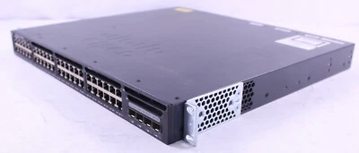 Cisco  WS-C3650-48FWD-S  2x10G 48 Port Gigabit Network Switch with Single PSU - Image 1 of 4