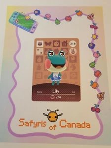 Lily #218 Animal Crossing Amiibo Card Authentic Never Scanned - Afbeelding 1 van 3