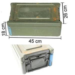 Original Bundeswehr Munitionskiste Lagerbox Werkzeug Kiste Metall mit Mängeln - Bild 1 von 6