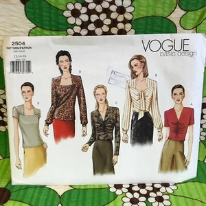 Vogue 2504 VTG Sewing Pattern Vogue's Basic Design Blouse Sz: 12-14-16 Uncut - Picture 1 of 4