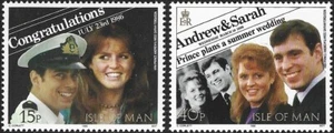 1986 Isle of Man Sg 326/327 Royal Wedding MNH - Picture 1 of 2