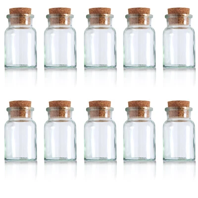 10 Gewürzgläser Set Gewürz Tee Kräuter Glas Korkenglas Gewürzdose Behälter 150ml
