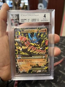 Mega Lucario EX 55/111 Pokémon TCG Furious Fists BGS 4 PSA CGC - Picture 1 of 2