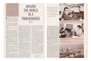 1964 3 teiliger Beechcraft Twin Bonanza Flugzeugbericht 18.03.2023j - Bild 1 von 3