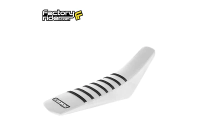 Pinza de cubierta de asiento Yamaha WR 450F 2007-2010 TODO BLANCO/NEGRO COSTILLAS #136 Foto 1 de 4