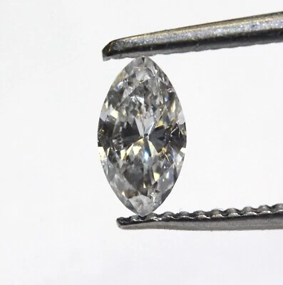 GIA loose certified .30ct I1 D marquise brilliant diamond estate vintage Natural - Image 1 of 4