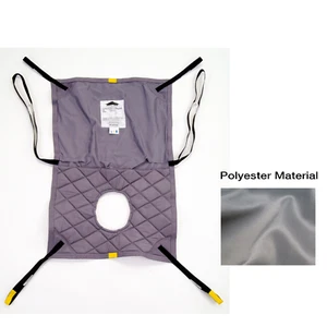 Hoyer Long Seat Polyester Sling w/ Commode Opening - Picture 1 of 5