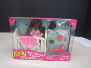1994 Mattel #13256 KELLY Sister of Barbie Crib Playset African American NRFB New