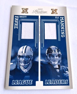 2006 Prestige League Leaders Materials /250 Brett Favre Eli Manning LL-1 - Picture 1 of 4