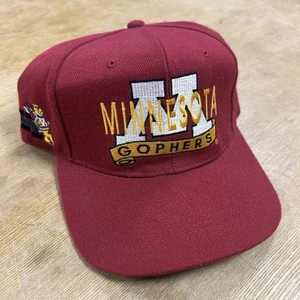 Vintage Minnesota Golden Gophers Side Patch Big Logo Spell Out Snapback Hat Cap - Picture 1 of 14