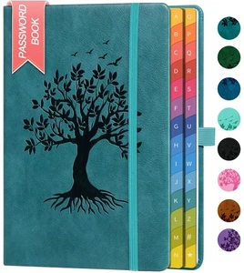 Password Book with Colorful Alphabetical Tabs, Internet Address & Login Passw... - Picture 1 of 7