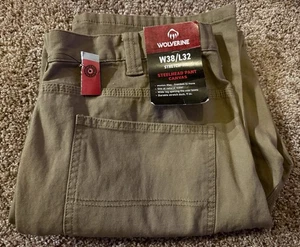 Wolverine Herren Steelhead Hose Canvas Long Pant Stretch Fit Hickory 38/32 Neu mit Etikett - Bild 1 von 7