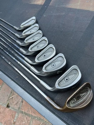 Ping Eye 2 Iron Set Black Dot 456789WS Ping Grips on Irons, GolfPride on Wedges - Image 1 of 4