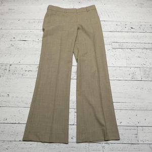 Theory Dress Pants Womens 6 Beige Khaki Wool Blend Stretch Bootcut Made in USA - Picture 1 of 11