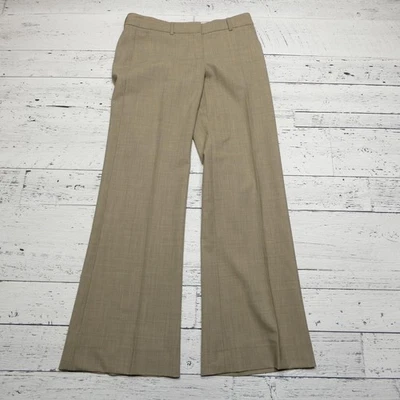 Theory Dress Pants Womens 6 Beige Khaki Wool Blend Stretch Bootcut Made in USA - Image 1 of 4