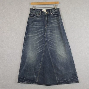 Abrand Skirt Womens 26 AU 8 Dark Blue Denim Jean Maxi A-line 90s Style - Picture 1 of 9
