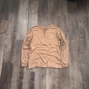 CARHARTT • Loose Fit L/S "Tan" Pocket Tee (M) - Picture 1 of 6