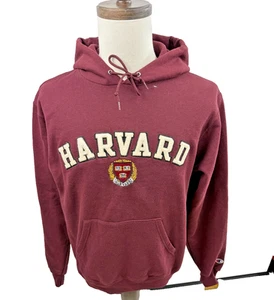 Sudadera con Capucha Champion Eco Fleece Universidad de Harvard Fieltro Granate Letras S - Imagen 1 de 6