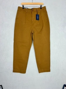 GANT, Men's Dark Suede Brown Straight Leg Chino Trousers, Size 34 - Brand New - Picture 1 of 9