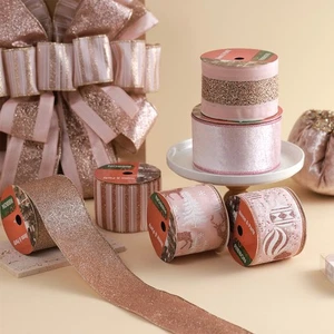 10 Yards Christmas Ribbons Bows Craft Decoration Gift Packaging - Picture 1 of 15