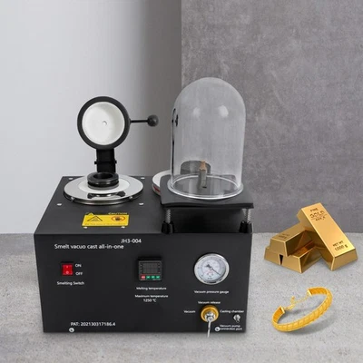 2KG Cast Vacuum Machine 1/2HP Jewelry Gold Silver Metal Melting Casting Tool 2L - Image 1 of 4