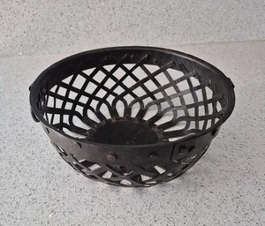 Vintage Farmhouse Find 8 1/2" Metal Fruit Bowl Rustic Charm - Picture 1 of 4