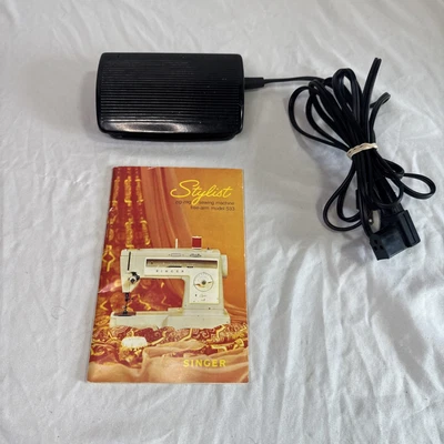 110V 3 Pins Control Pedal & Cord FOR SINGER 527 533 714 760 6620 9600 9610 9800 - Image 1 of 4