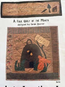 A FOLK ART QUILT OF THE MOTH SARAH SPORRER INDYGO JUNCTIO HARVEST HERBS - Picture 1 of 1