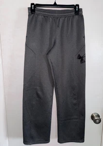 Under Armour Gray Fleece Lined Sweatpants Boy's Youth Large Loose Fit - Picture 1 of 4