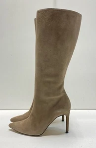 Alexandre Birman Women's Brown Suede Heeled Knee High Boots Size 6 - Picture 1 of 7