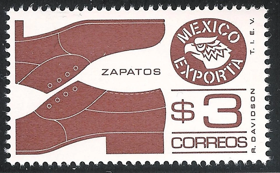 Papel pe123a México Exporta MNH 7 Sc#1118 Mc#1783Aax Et#ex123a perf 14 brn-rojo Foto 1 de 1