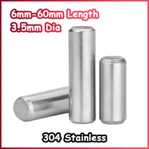 Dowel Pins Cylindrical Pin A2 Stainless Steel Solid Positioning Pin 3.5mm Dia - Imagen 1 de 16