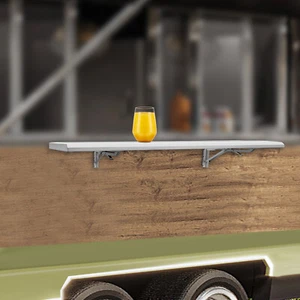 48X12" Stainless Steel Folding Shelf Food Serving Shelf For Food Truck Trailer - Picture 1 of 15