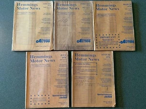 1976 PARTIAL YEAR 5 Issues HEMMINGS Motor News Magazine Vintage Auto Car Books - Picture 1 of 12